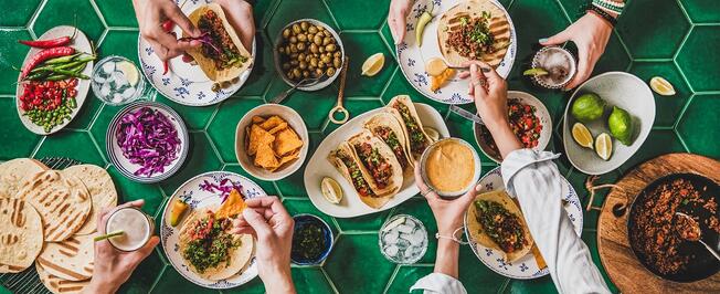 Table mexican food